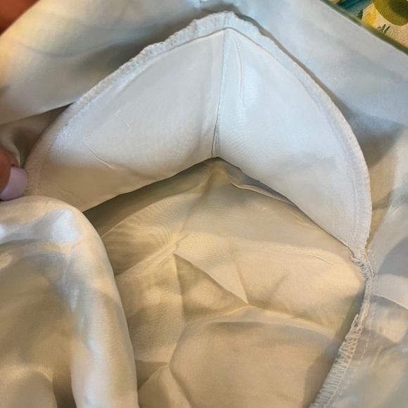 Liz Claiborne Floral Silk Dress, Blue, Green, Lined Midi, Short Sleeve, Size 6 - Picture 11 of 14